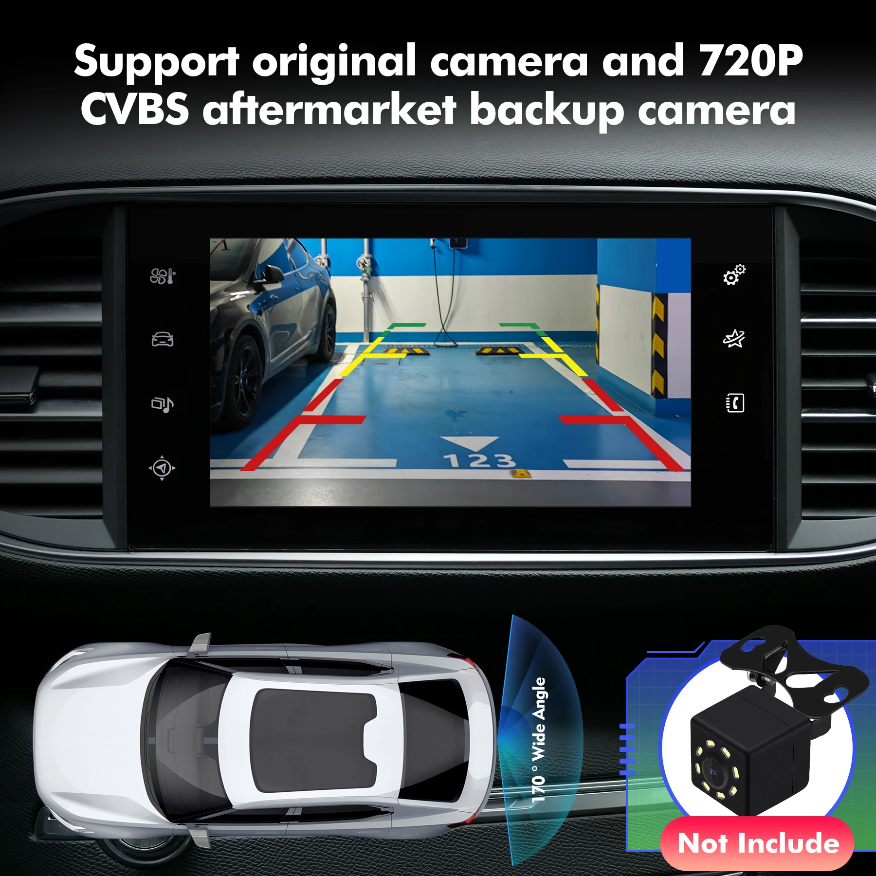 Беспроводной адаптер Carplay для Peugeot Citroen, модуль Android Auto SMEG MRN 208 308 508 3008 и C4 DS3 DS5, поддержка камеры заднего вида (art.: 3920cf00045f8) - 3920cf00045f8