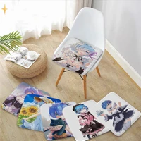 rezero creative fabric cushion non slip living room sofa decor students stool tatami office chair mat pad