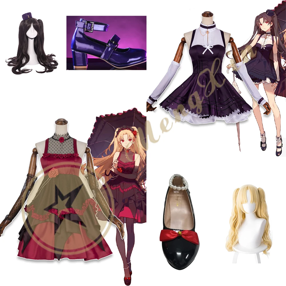 Аниме FGO Fate Grand Order Ereshkigal Ishtar Косплей Костюм Луна Девушка Лолита платье наряд