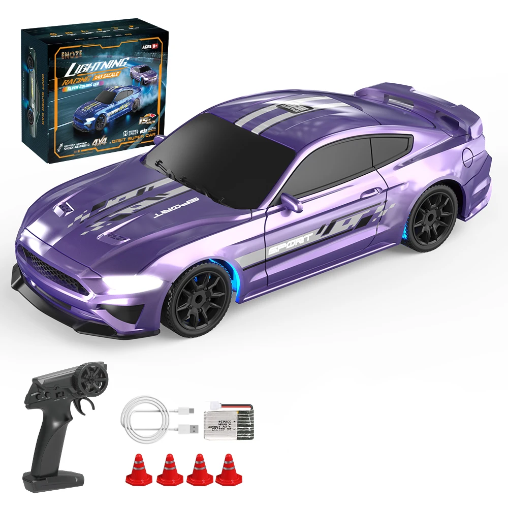 Фото ENOZE 8500 8501 1/43 2.4G 4WD RTR Полномасштабный автомобиль с дистанционным управлением Семь цветов Светодиодные фонари Настольные мини-дрифтовые модели автомобилей №1