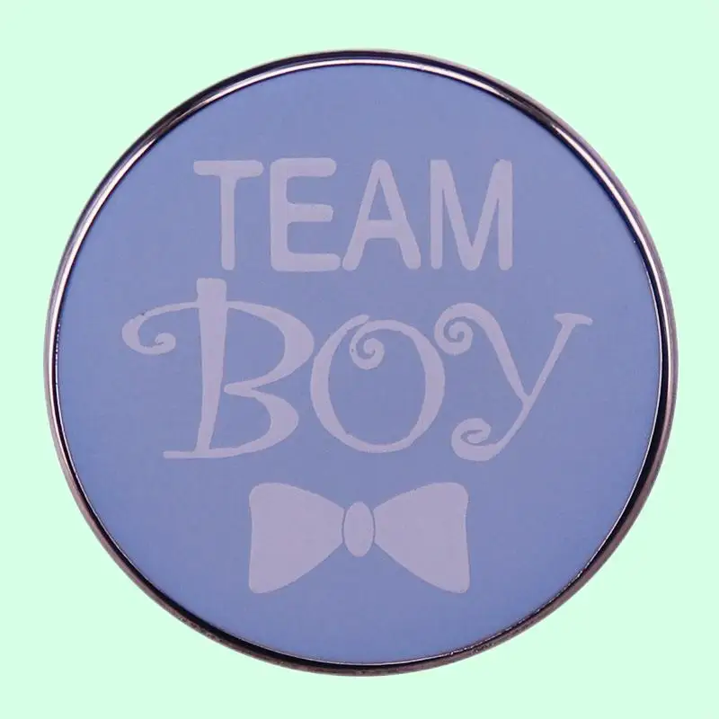 

Boy Badge Blue Bow Gender Reveal Party Brooch Enamel Pin Wrap Clothing Lapel Brooch Exquisite Badge Fashion Jewelry Friend Gifts