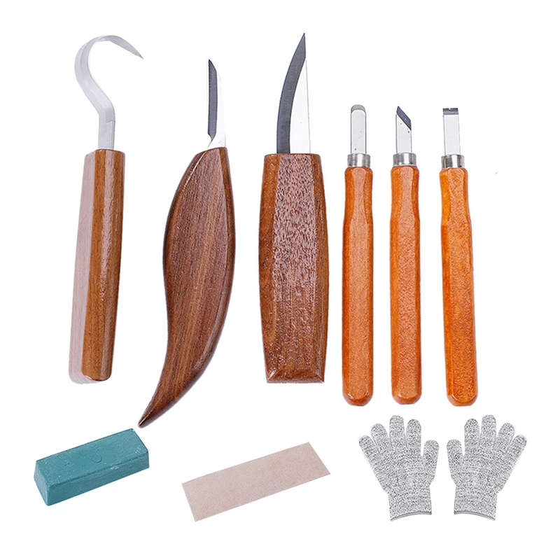 

Wood Carving Tool Polishing Compound Whittling Kit Woodcarving Sculptural Spoon Carving Cutter