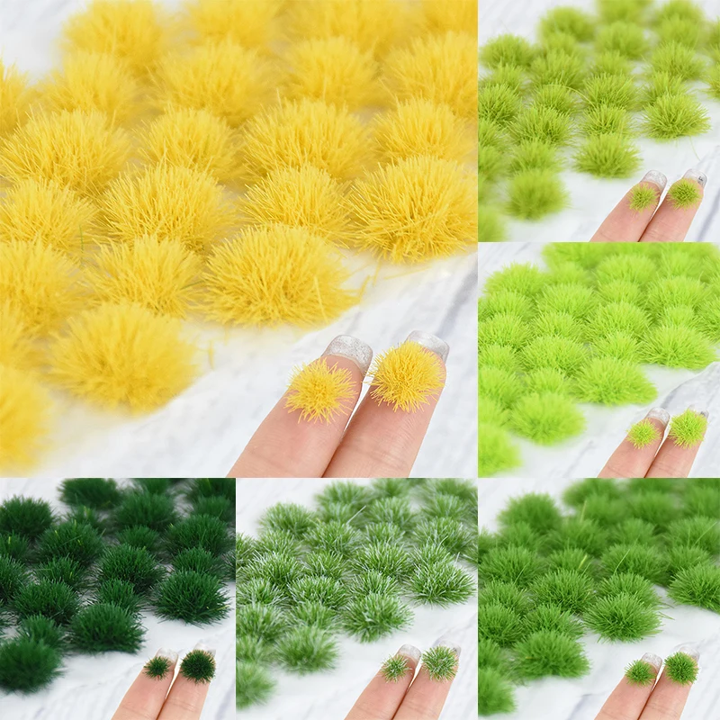 

39pcs/box Realistic Flower Grass Tufts Simulation Model Sand Scene Mini Micro Landscape Grass Bushes Green Plant Cluster Scenery