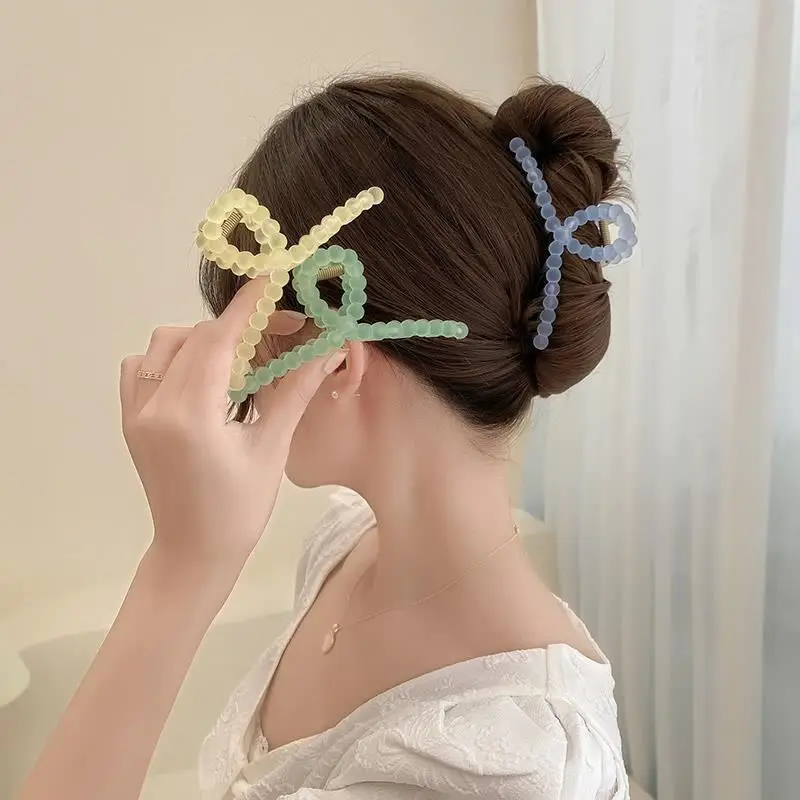 

LY FAYE Matte Transparent Large Particle Temperament Hair Accessories For Women Hair Pins and Clips Clip Crab New Headwear
