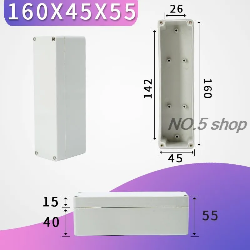 1 шт. 160x45x55 мм водонепроницаемая внешняя панель из АБС-пластика с кнопками питания