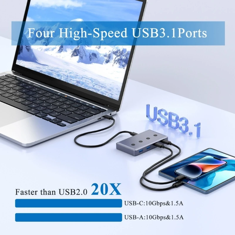 USB-док-станция расширения USB-концентратор USB-разветвитель USB-расширитель для