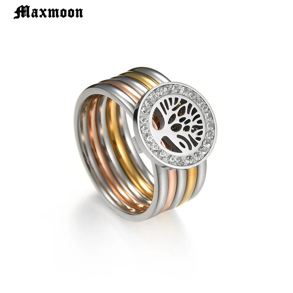 Maxmoon красивое серебряное кольцо Древо жизни полый модный уникальный новый