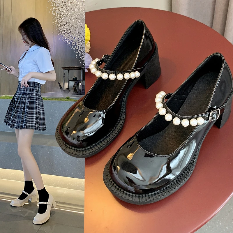 

USCF 2022 туфли Лолита Женская обувь в японском стиле Мэри Джейн Женские винтажные туфли на платформе и высоком каблуке для девушек