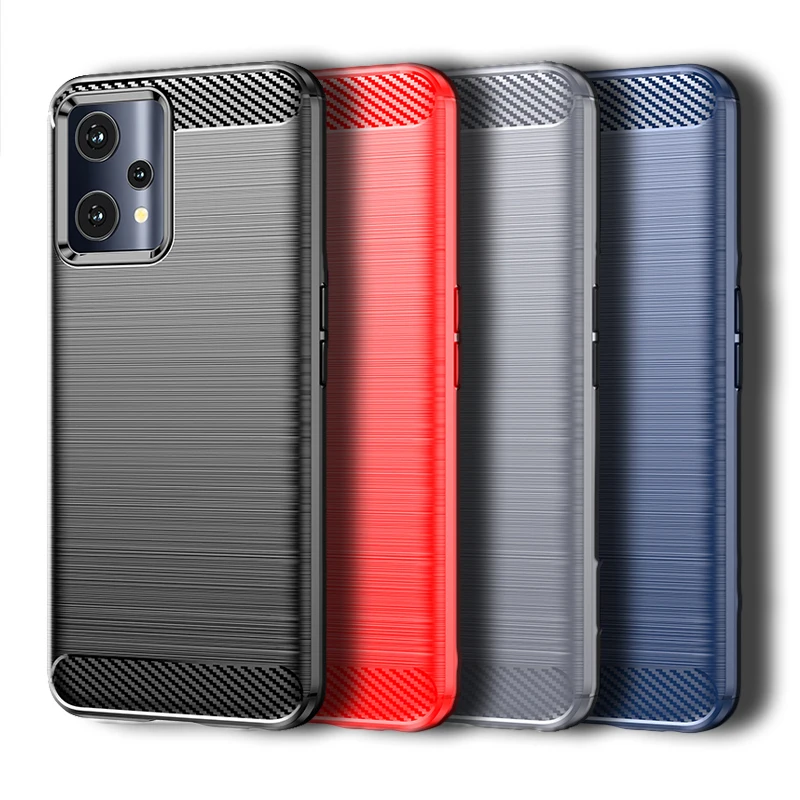 

For Realme 9 Pro Case Carbon Fiber TPU Shockproof Silicone Cover for Realme 9i Case for Realme 9 Pro Plus 8 8 Pro Realme C21 C35