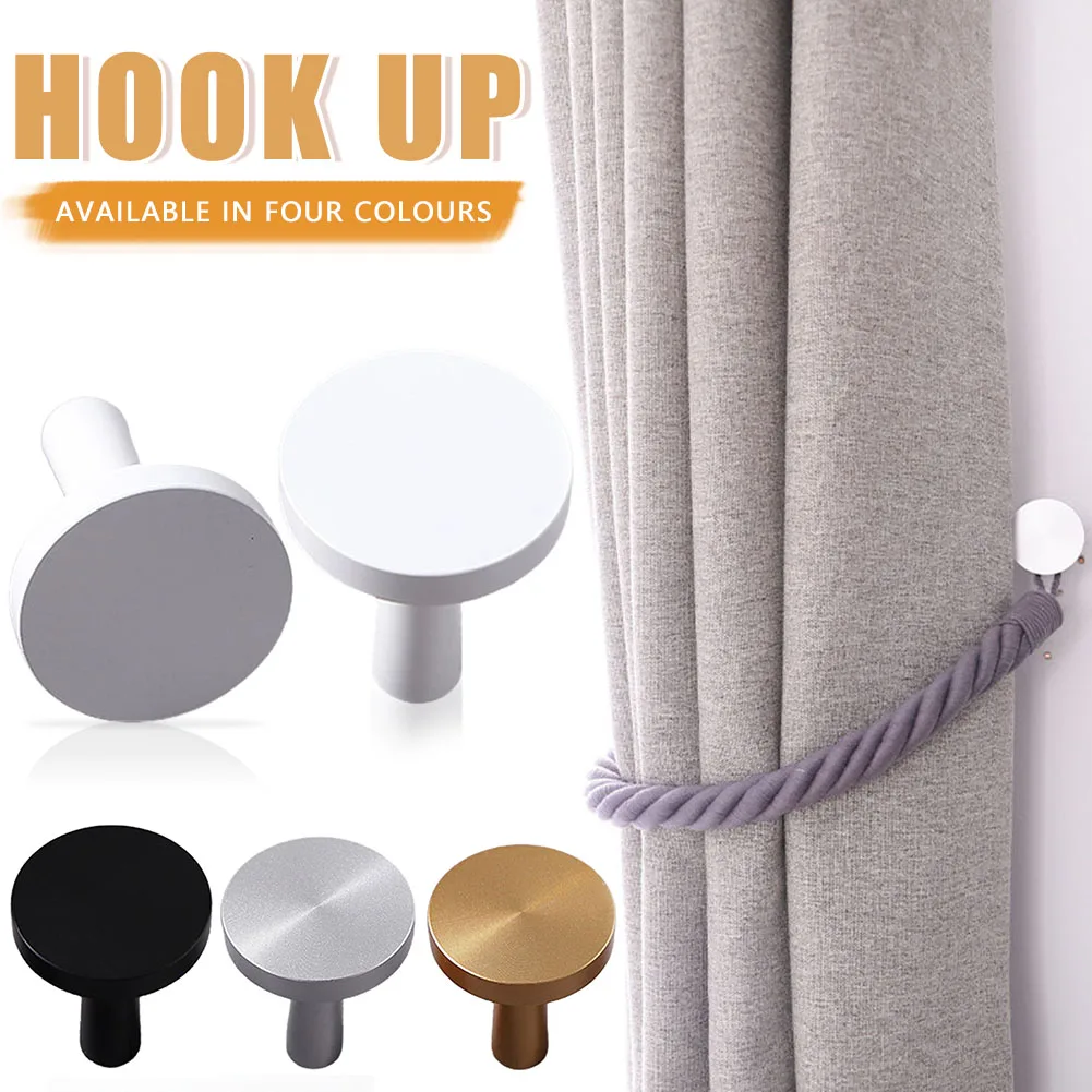 

Drapery Holdbacks Curtain Wall Hooks Curtain Rod Clothes and Hat Key Hooks Tasse Large Openingl Holder Home Decor Accessories