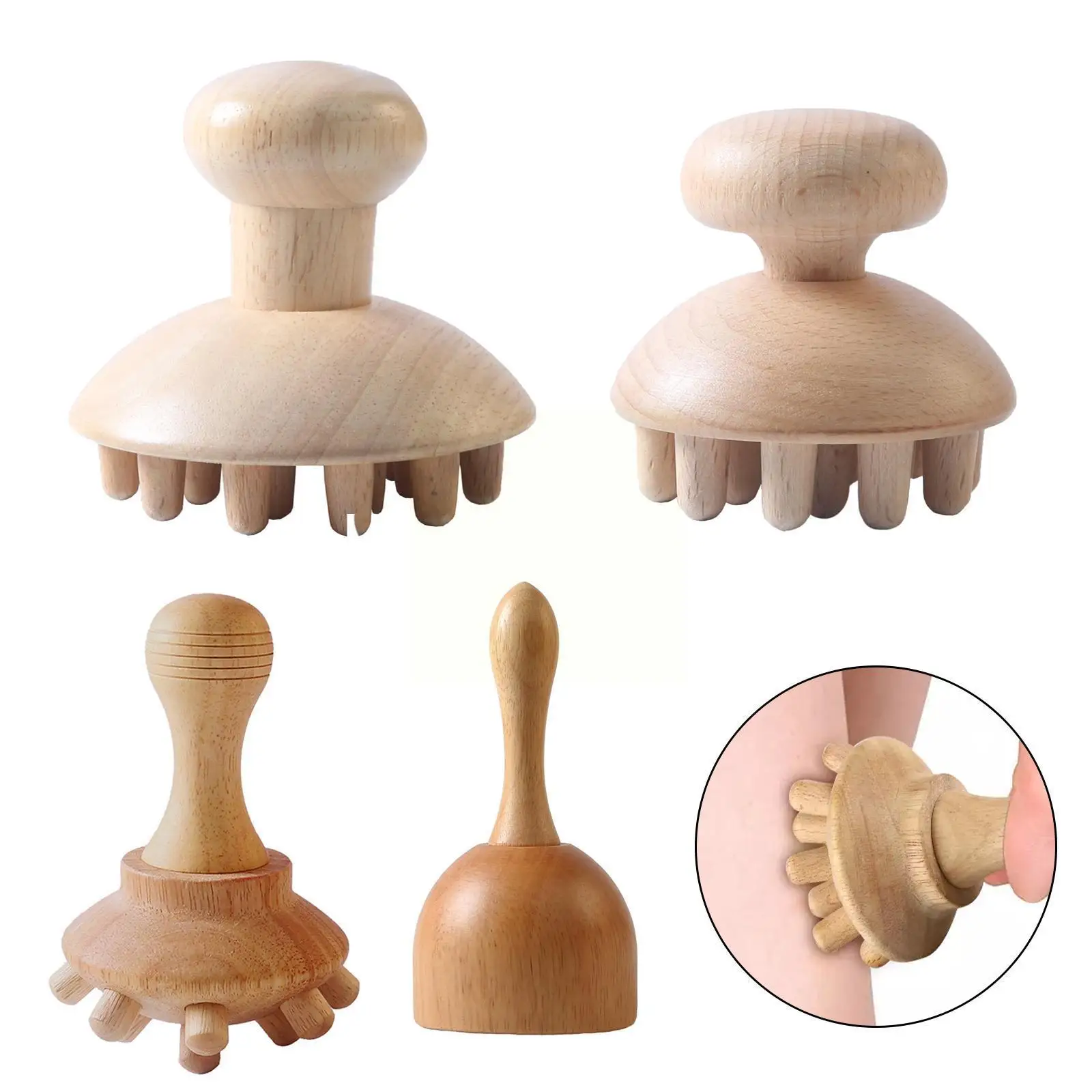 

Mushroom Wood Massage Body Shaping Therapy Massager For Drainage Massager Anti-Cellulite Massager For Pain Relief Body Rela Z9R7