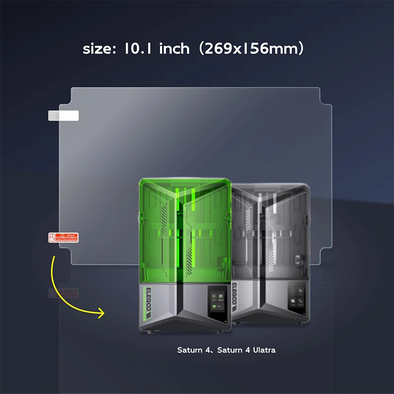Фото Elegoo Saturn 3 Ultra/4/4 Ultra защитная пленка 3D-принтер для 12K 3 шт. 10,1 дюйма 269x156 мм Запчасти для защиты ЖК-дисплея Аксессуары №2