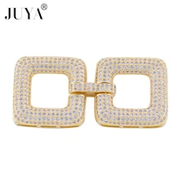 juya 51 524 mm diy fastener clasps for jewelry making cubic zirconia clasp hooks connectors handmde jewelry finding accessories