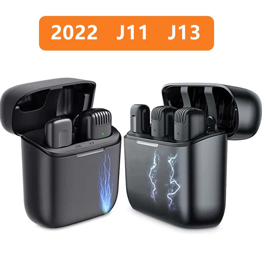 

Беспроводной петличный микрофон, зарядная коробка, портативный микрофон для записи аудио и видео для iPhone, Android, камеры, ноутбука, игровой мик...