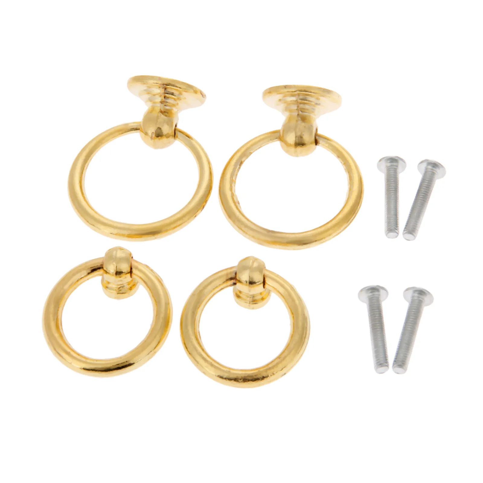 

2pcs 22*41mm 10*36mm Vintage Cabinet Handles Furniture Knobs Kitchen Drawer Cupboard Ring Pul