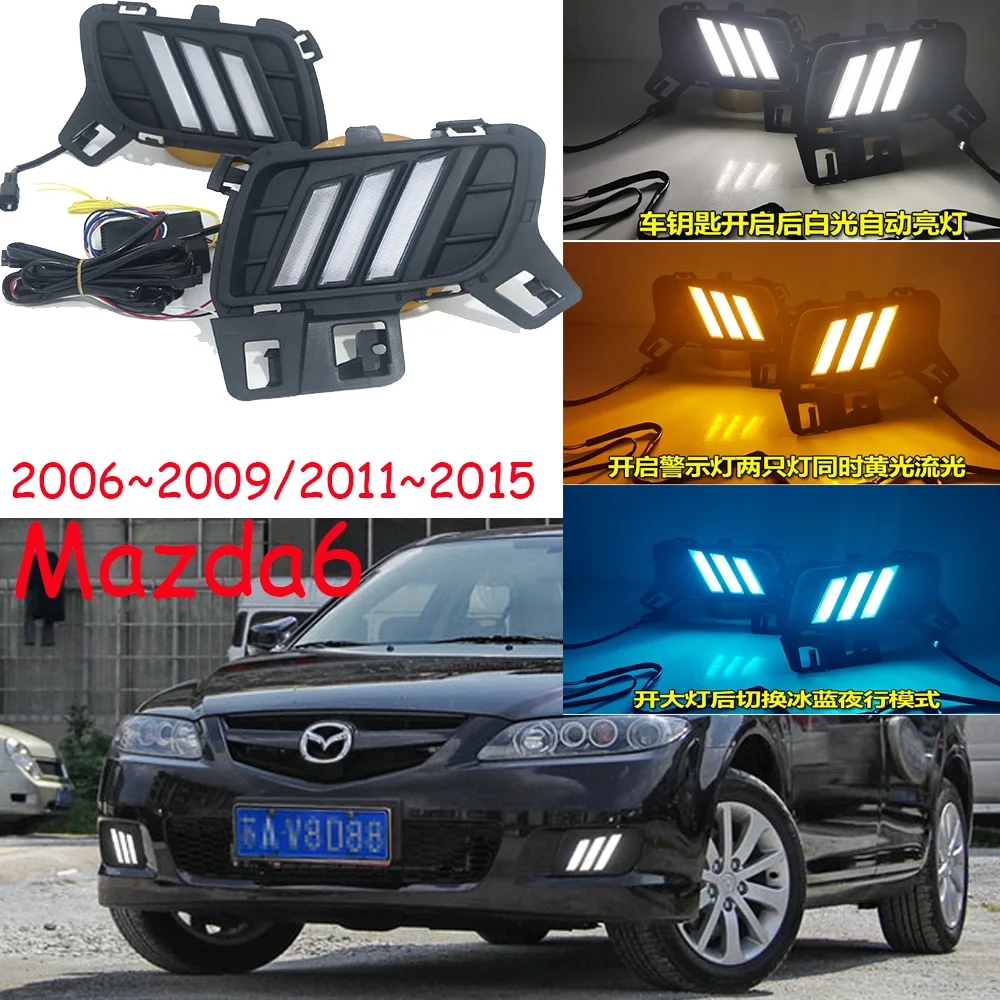 Автомобильный бампер передние фары для Mazda6 дневсветильник aurion 2006 ~ 2009/2011 2015y DRL