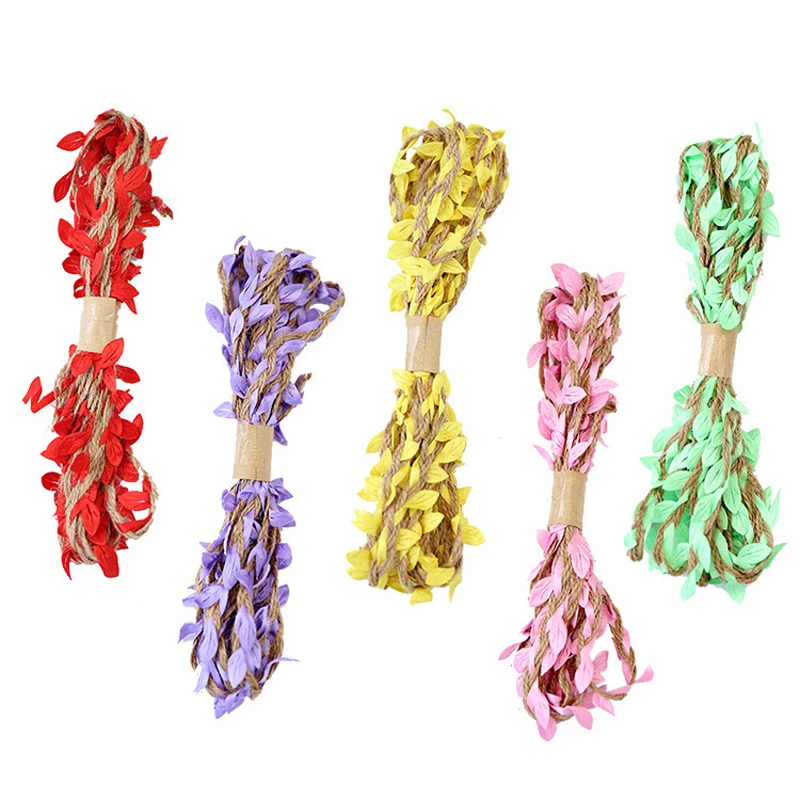 

10M Leaf-Shaped Handmade Artificial Colorful Leaves For Wedding Decorations Favours DIY Gift Scrapbooking Craft Fake Flower