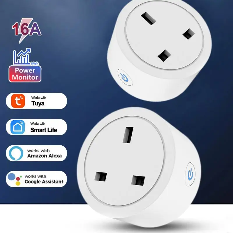 

Timing Function Wifi Smart Socket Uk Works With Alexa Google Assistant 16a Uk Plug Smart Home Smart Life Power Socket 16a Timing