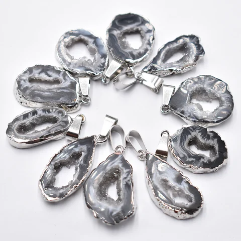 Подвески из натурального агата, 10 шт.