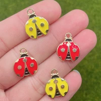 jq 20pcs cartoon insect 1518mm bracelet necklace earring pendant for jewelry craft accessories red seven star ladybug charm diy
