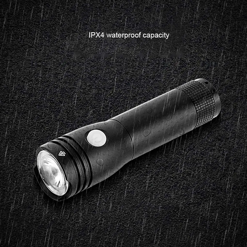 

Портативный электрический фонарик из алюминиевого сплава XPE2 200LM с оптическим объективом, USB зарядка, регулируемый фонарик, лампа без батареи