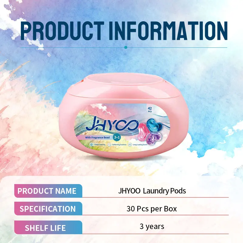 Стручки для стирального порошка JHYOO, 42 бусины в коробке, аромат лаванды, удаление пятен, длительный аромат, супер очистка, домашнее общежитие (art.: 3920d2871ea80) - 3920d2871ea80