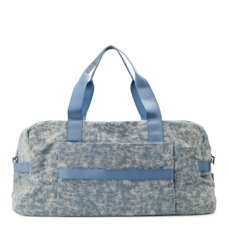 Multi-Functional Durable and Stylish Denim Women's Weekender Dome Travel Bag - Make Every Trip Fun and Easy!