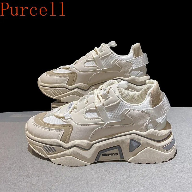 Women's heightened casual shoes sneakers 2023 new spring and autumn ladies running shoes
