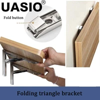 2pcs stainless steel bracket folding shelf brackets heavy duty collapsible shelf bracket for table work space saving diy bracket