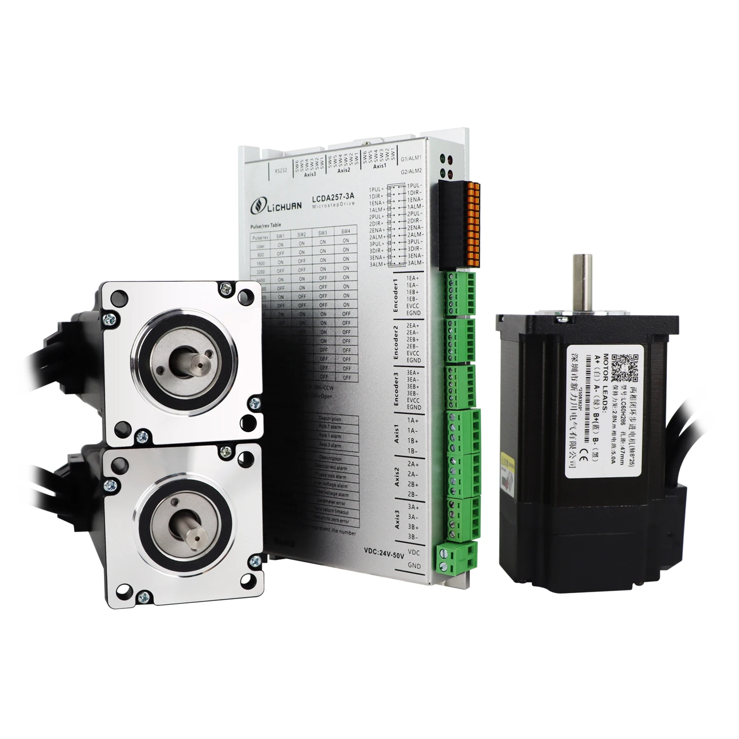 Комплект контроллера шагового двигателя Lichuan DC24V～50V 455.8A 22.333.545.5Нм Nema24 и драйверов двухфазного шагового двигателя постоянного тока с замкнутым контуром (art.: 3920dc9dbb6cd) - 3920dc9dbb6cd