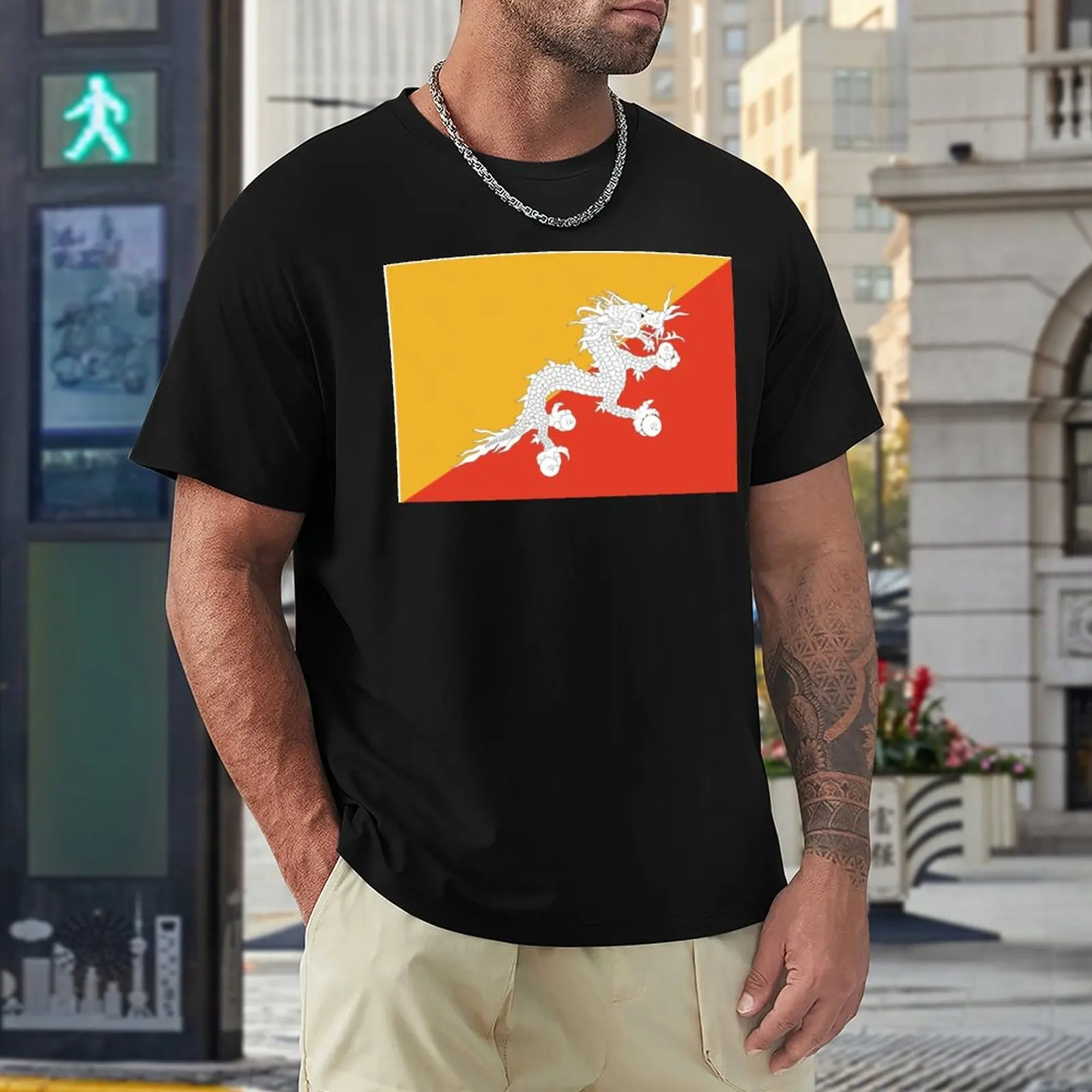 

Classic Flag of Bhutan T-shirts Vintage Home Eur Size