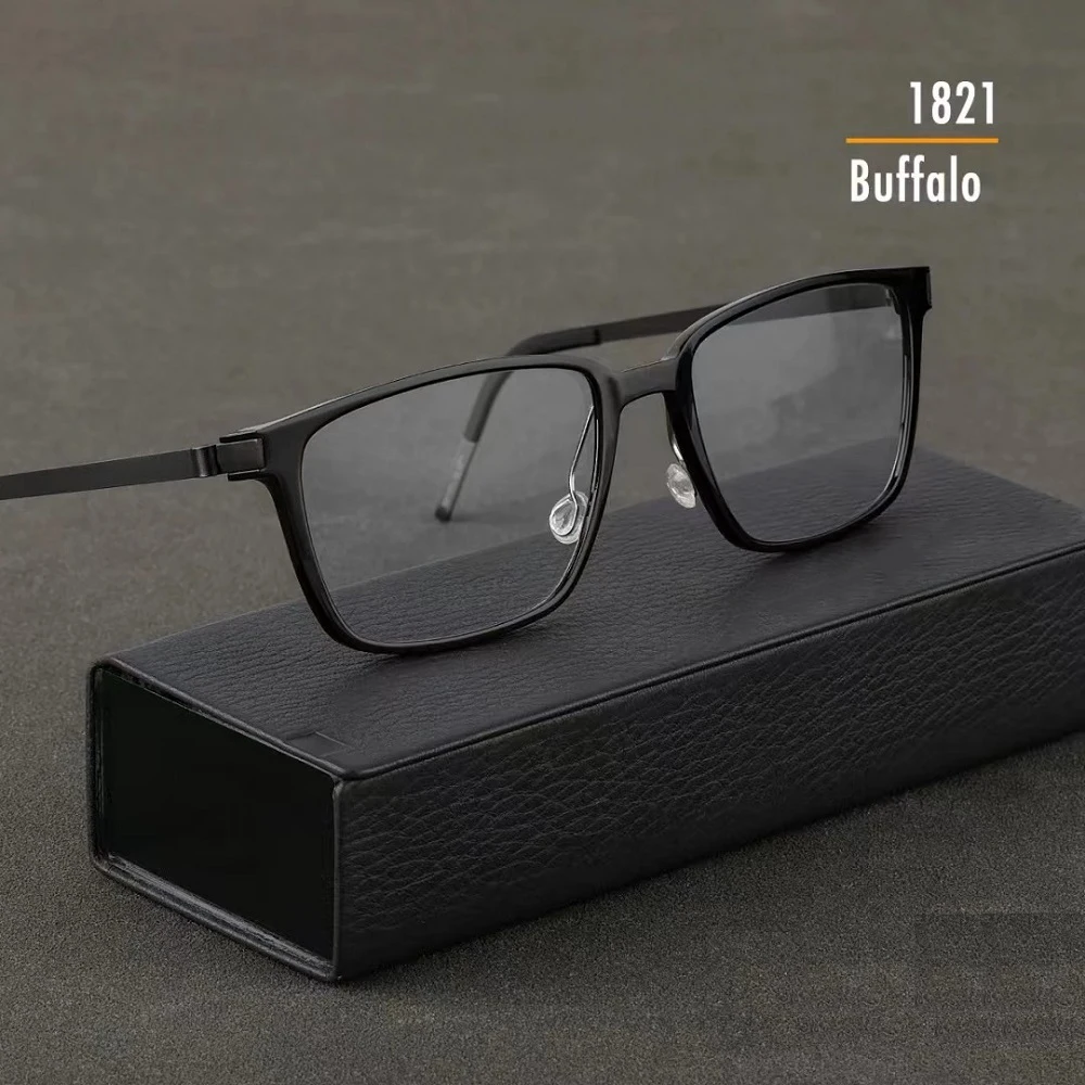 Дания бренд безвинтовая Прямоугольная оправа для очков мужские - Цена: 3159.51