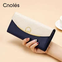 cnoles luxury women wallets 2022 female large long purse card holder genuine leather clutches ladies clutch bag