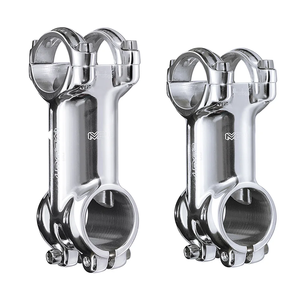 

Mountain Bike Stem Riding Accessories Travel Aluminum Alloy Silver Polished Stem 31.8*60/80mm Riser 28.6mm Equipment