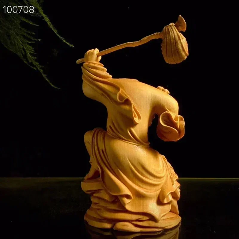 Деревянная Статуэтка Bodhidharma статуэтка Будды с резьбой по дереву украшение для