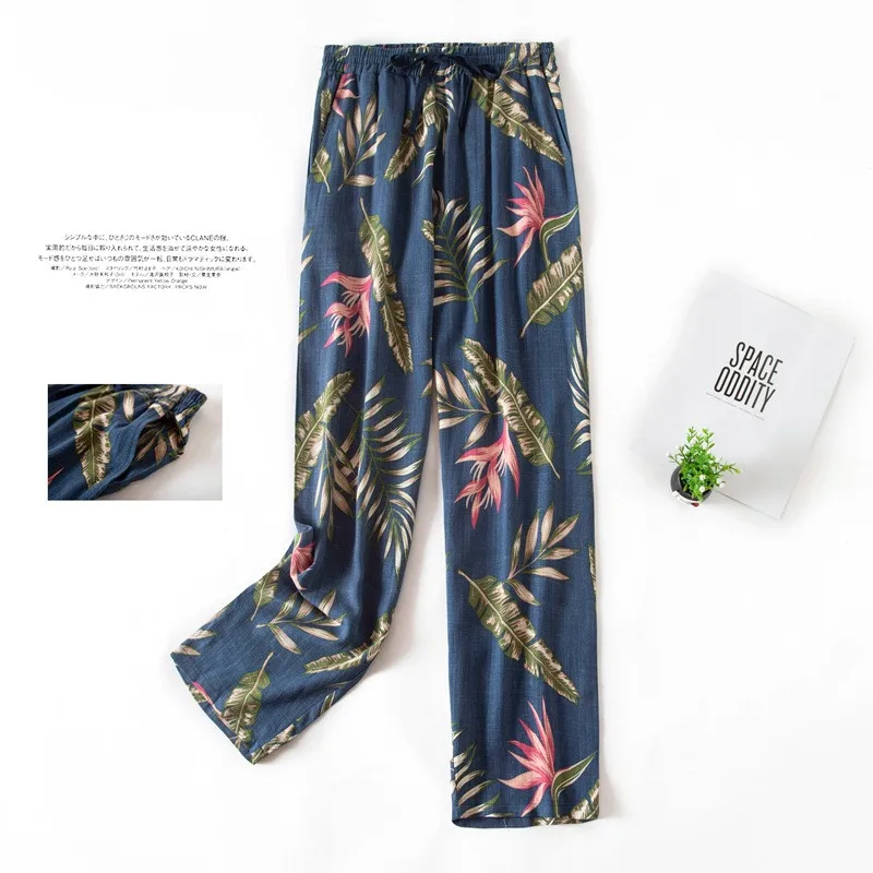 Fdfklak Printing Women's Home Pant Cotton Spring Autumn Large Size Pajama Pants Outside Wear Pantalones Sleepwear Female