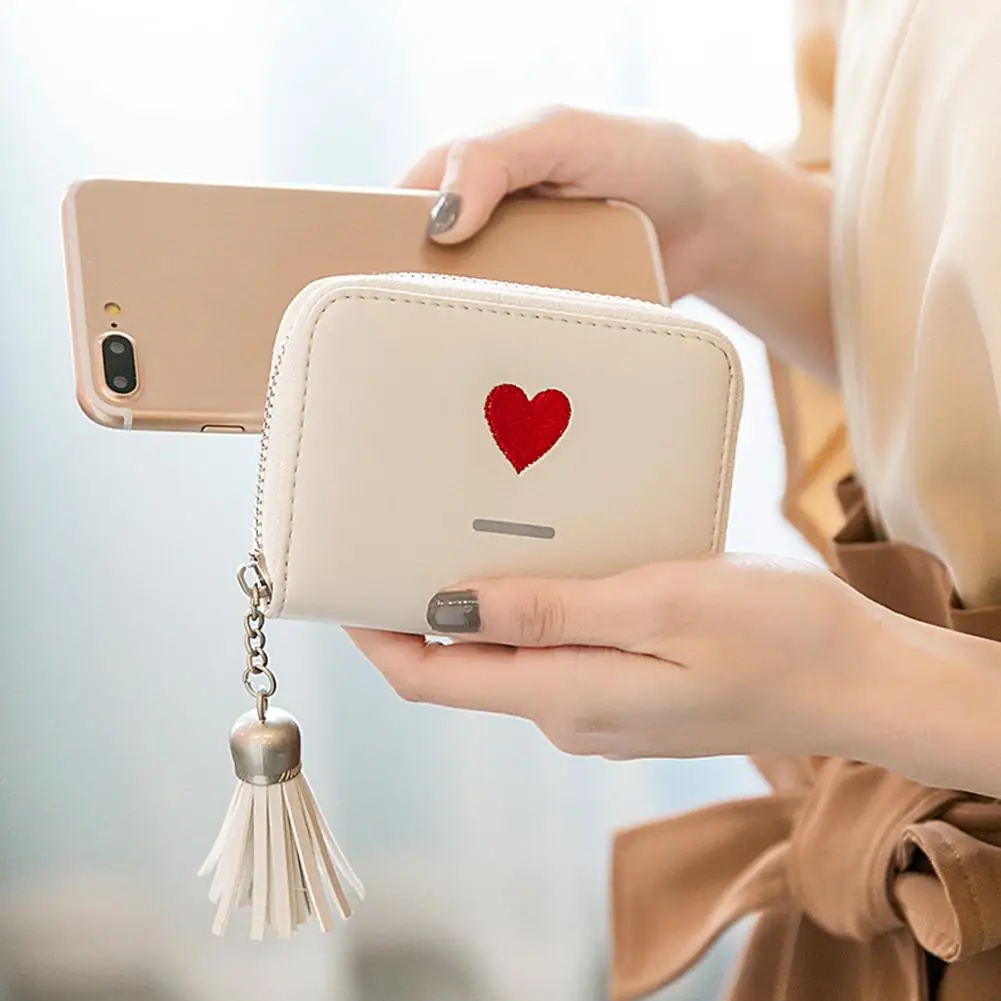 

Stylish PU Leather Wallet Women Girls Printing Large Capacity Coin Purse Female Short Coin Zipper Buckle Credit Card Holder