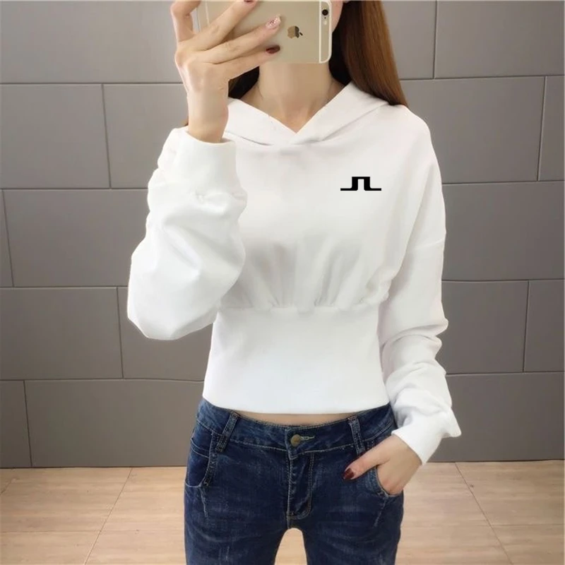 

Women's Golf Clothing 2023 Spring Autumn Malbon Golf Wear Fashion Casual Jackets Short Pullover hooded sweater Hoodie Horse