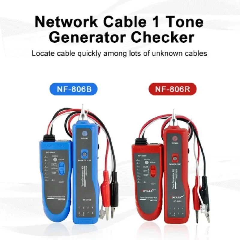 NOYAFA NF-806R Тестер сетевого кабеля Ethernet LAN Test Wire Tracer RJ45 RJ11 Line Finder Светодиодное