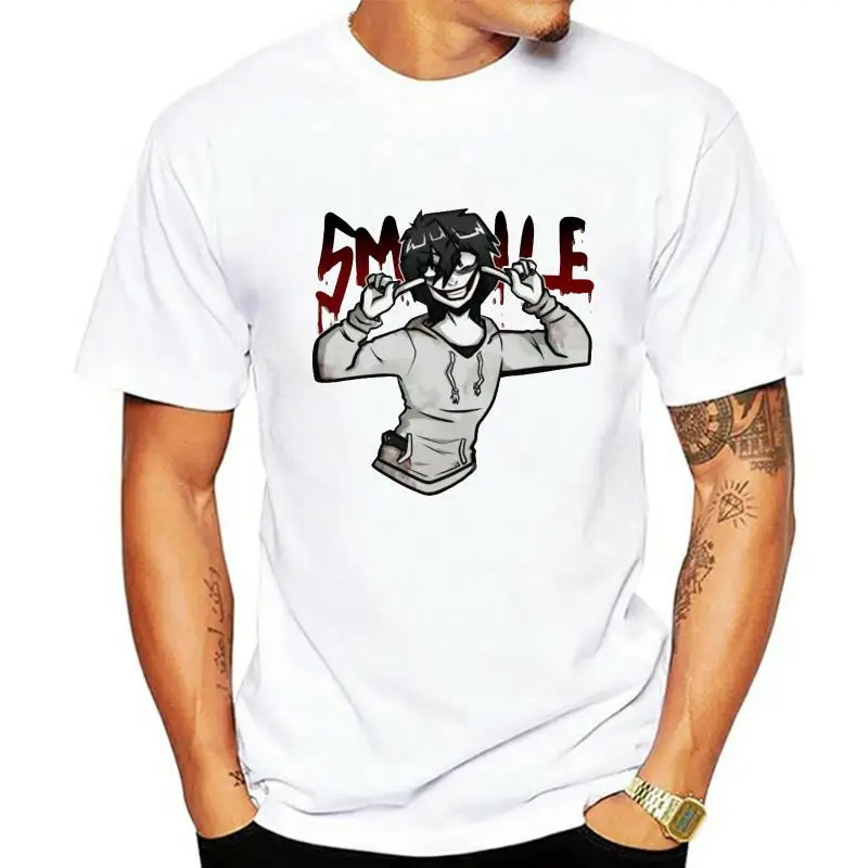 

Футболка жуткая ypasta, футболка с принтом джеффа-убийцы, Мужская футболка, большая пляжная футболка с графическим принтом и коротким рукавом, 100 хлопок, футболка