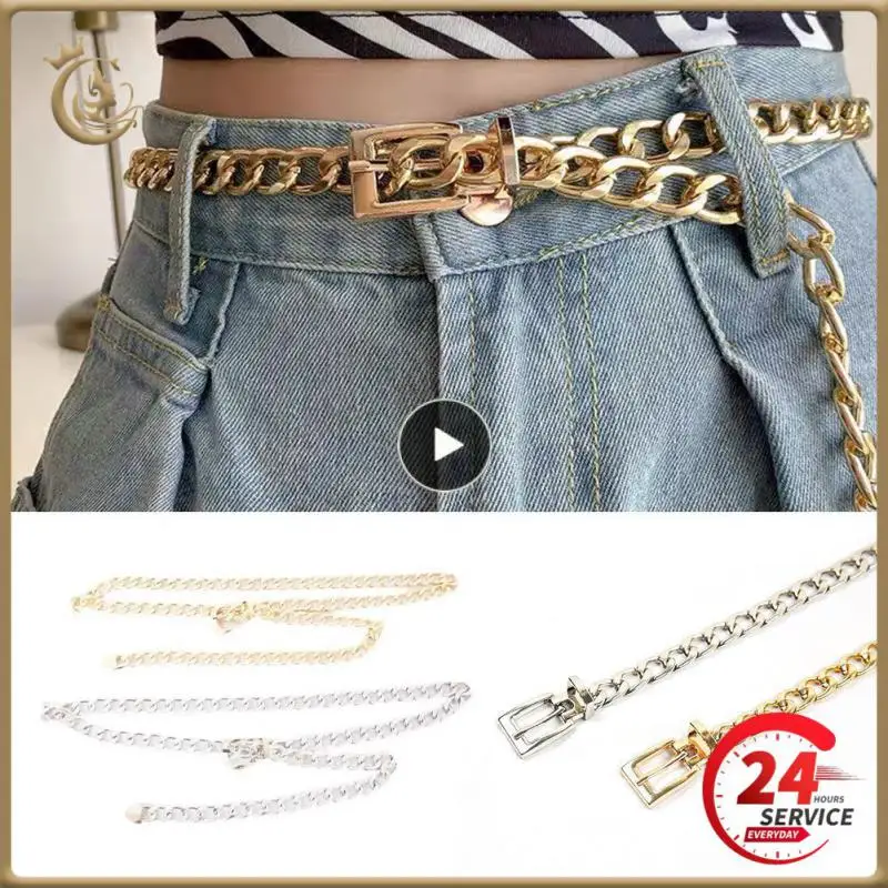 

Decorative Belts Needle Buckle Casual Fashion Metal Waist Chain Key Chain Strap Belts Waist Chains Lightweight And Durable