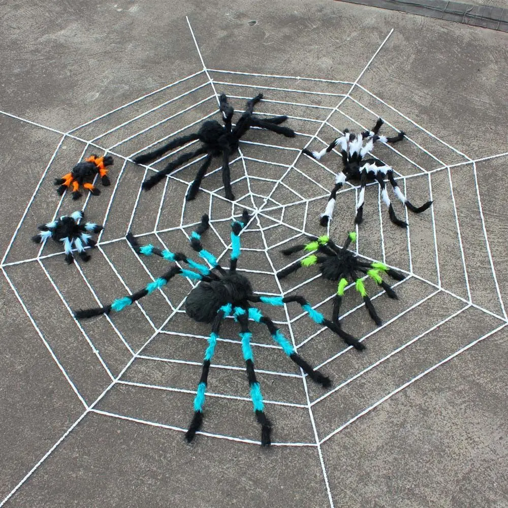 

Halloween Decoration Artificial Spider Web Stretch Cobwebs 1.5/2.5/3.6m Cotton Rope Scary Party Scene Decor Horror House Props