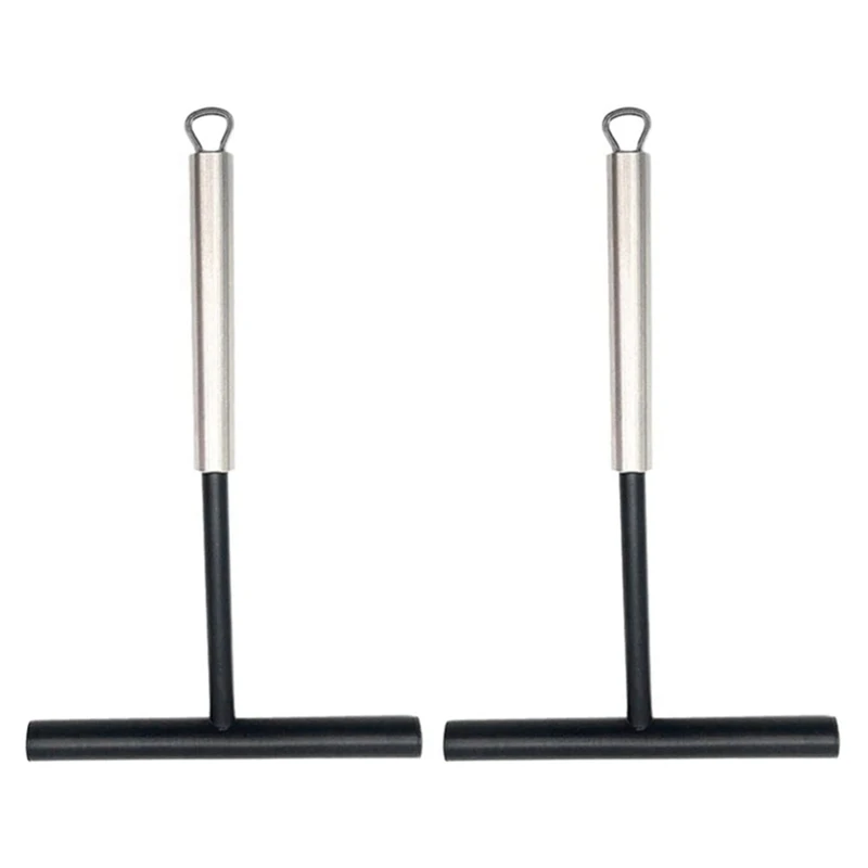 

2Pcs Crepes Spreaders Silicone Stainless Steel Crepes Spatula Spreader For Crepes Pancakes Baking Cooking Kitchen
