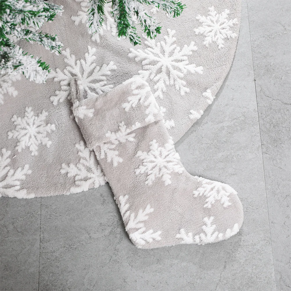 

1 шт. шикарный нежный практичный Рождественский носок, Рождественский носок, подвеска, подарок, конфета, фотоэлемент для дома