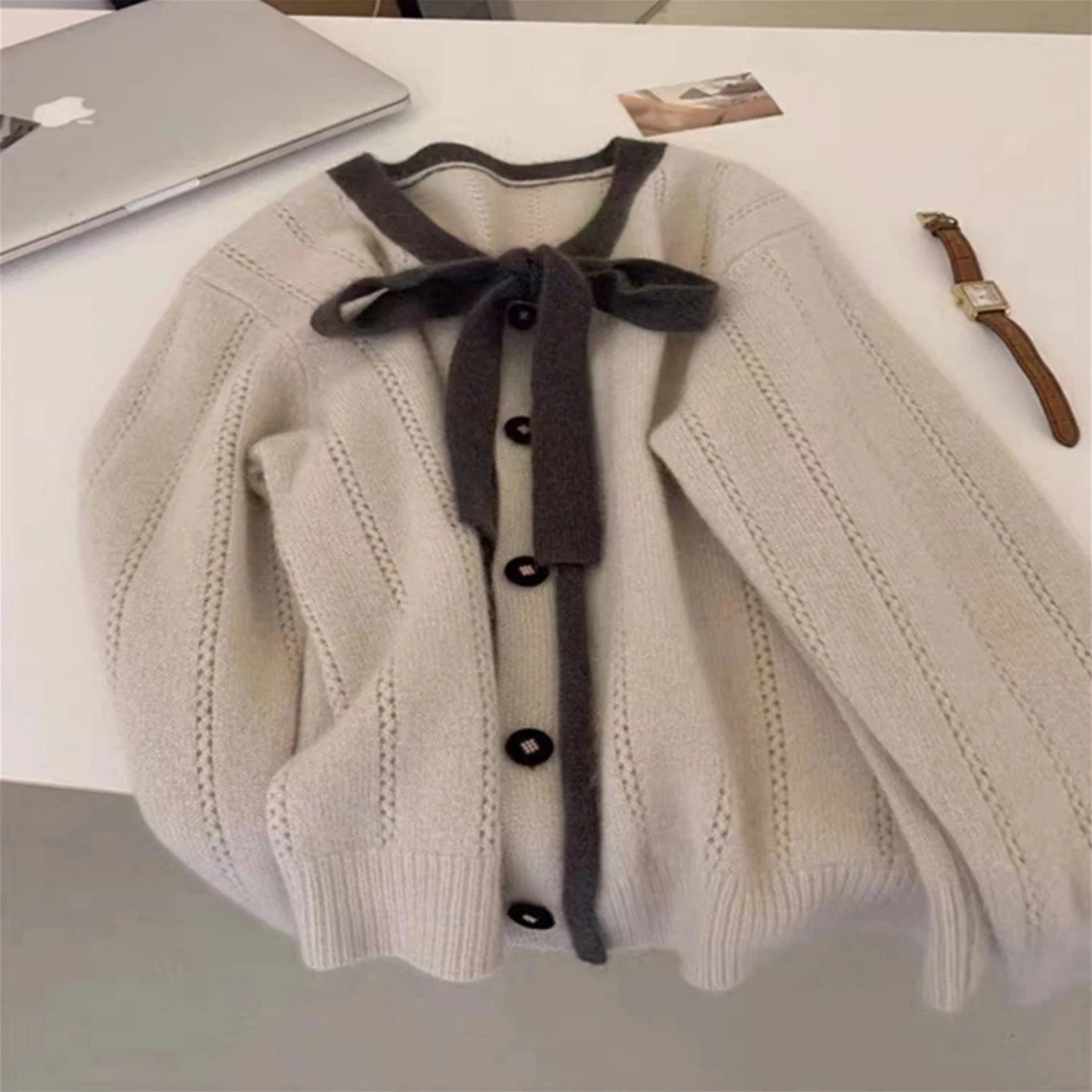 Женский комплект Caregan с V-образным вырезом мягкий пушистый Свободный