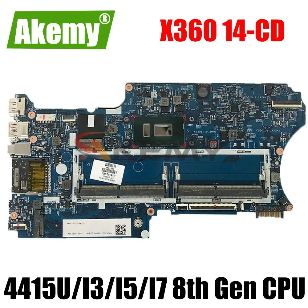 

For HP PAVILION X360 14-CD Laptop Motherboard Mainboard 14-CD 17879-1B motherboard with 4415U I3 I5 I7 8th Gen CPU