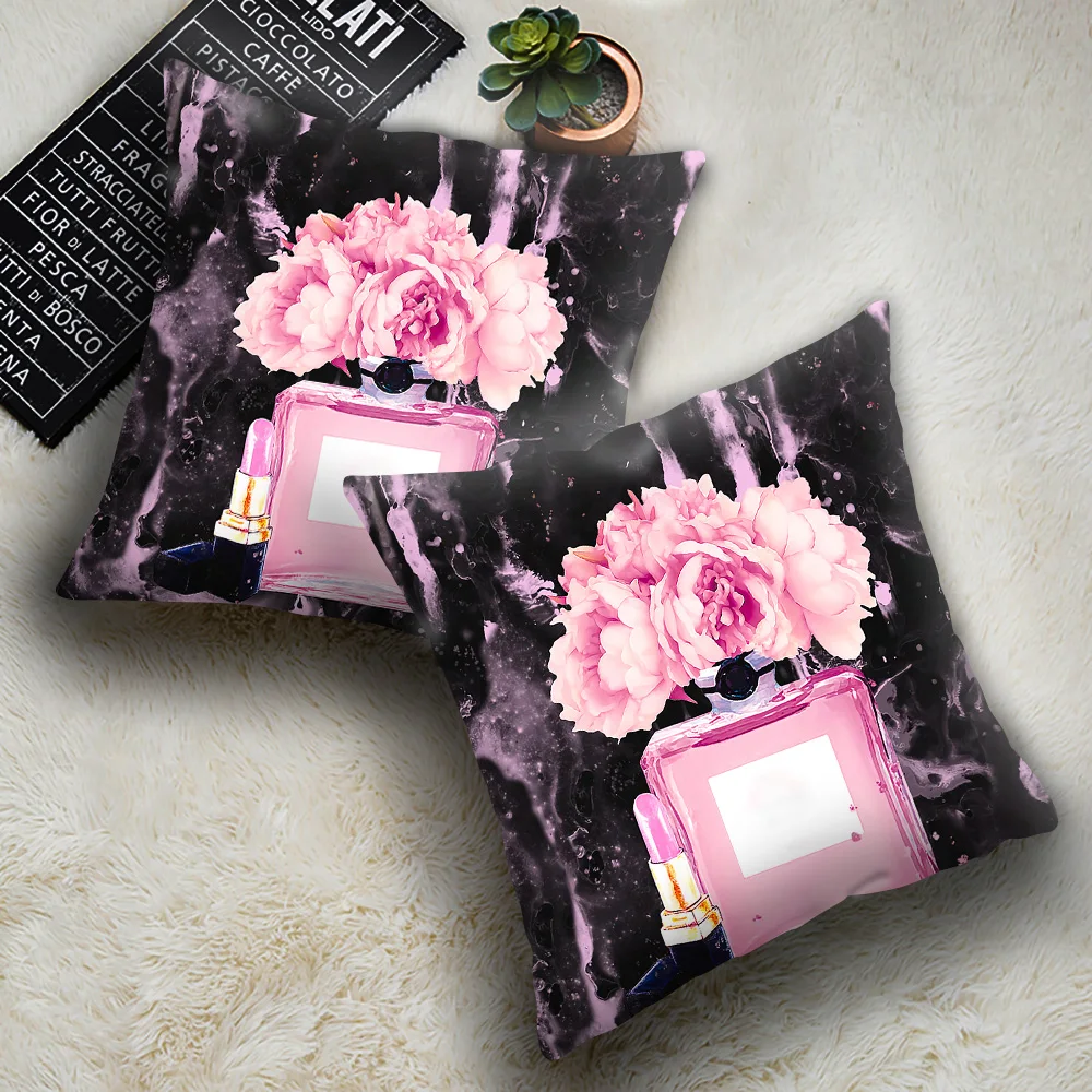 

Супер мягкая короткая плюшевая наволочка, цветы, флаконы для духов, подушки, чехлы для дивана, искусственный полиэстер