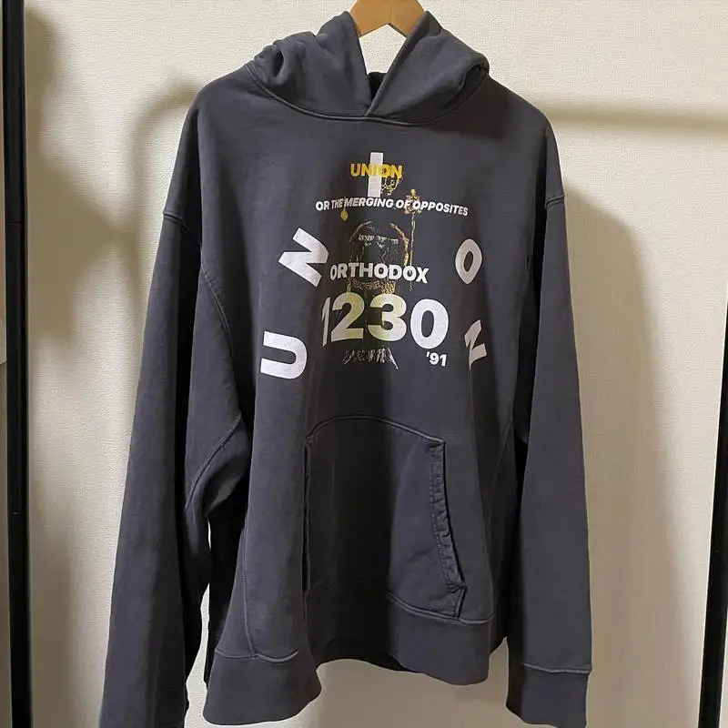 

New Arrive RRR123 x Union Jesus Print Hoodies Best Quality 1:1 Cotton Pullover Streetwear Oversize Sweatshirts Unisex Hoodie