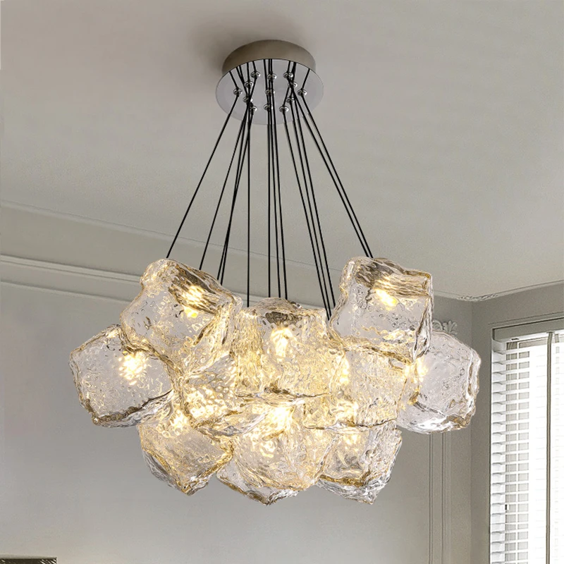 

Nordic designer Rubik's cube chandelier creative living room modern minimalist dining table bar restaurant office lamps