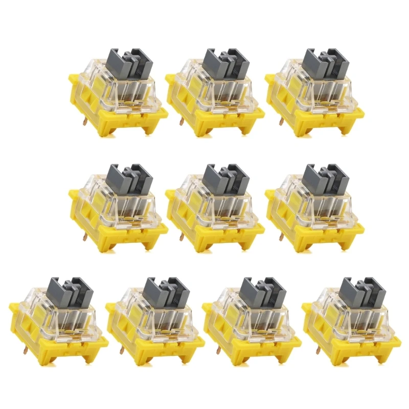 

Outemu Silent/Clicky Mechanical Switches for MX Mechanical Gaming Keyboard Linear Plate Mounted 3 Pin RGB Switches E65C